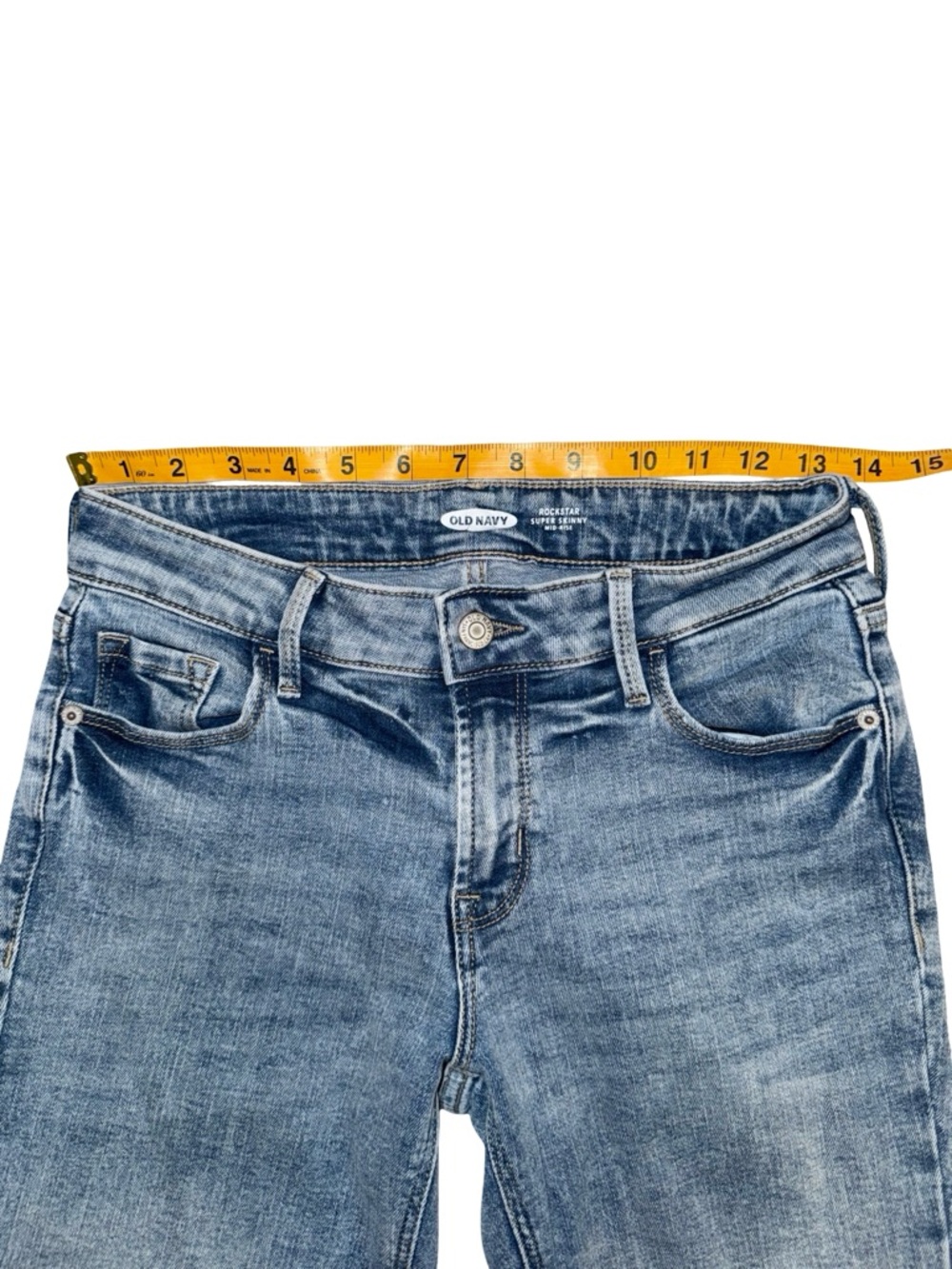 Old Navy Rockstar Super Skinny Mid-Rise Stonewash Jeans Size 2 - Picture 10 of 12